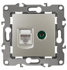 Розетка информационная+TV 12-3110-15 RJ45+TV,  перламутр  Б0027450  ЭРА