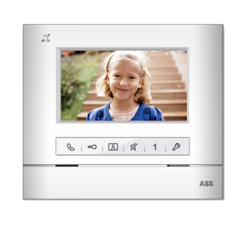 Абонентское устройство 4,3, классик, с индукционной петлёй, белый матовый  2TMA070020W0061  ABB