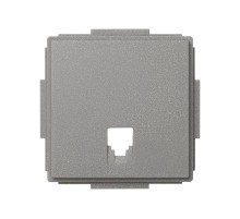 Simon 27 Накладка на розетку телефонную (механизм S27), IP44, IK07, Scudo, серый  2705062-063  Simon