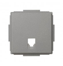 Simon 27 Накладка на розетку телефонную (механизм S27), IP44, IK07, Scudo, серый  2705062-063  Simon