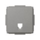 Simon 27 Накладка на розетку телефонную (механизм S27), IP44, IK07, Scudo, серый  2705062-063  Simon