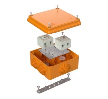 Коробка огнестойкая для о/п 40-0300-FR10.0-4 Е15-Е120 100х100х50 IP55  4p, 10.0 мм.кв. 40-0300-FR10.0-4  Промрукав