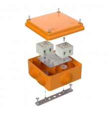Коробка огнестойкая для о/п 40-0300-FR10.0-4 Е15-Е120 100х100х50 IP55  4p, 10.0 мм.кв. 40-0300-FR10.0-4  Промрукав