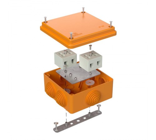 Коробка огнестойкая для о/п 40-0300-FR10.0-4 Е15-Е120 100х100х50 IP55  4p, 10.0 мм.кв. 40-0300-FR10.0-4  Промрукав