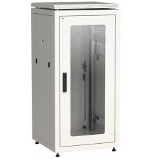 Шкаф сетевой 19" LINEA N 28U 600х800 мм стеклянная передняя дверь, задняя металлическая серый  LN35-28U68-GM  ITK