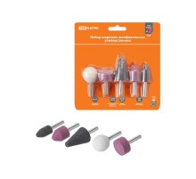 Набор шарошек шлифовальных, абразивных,  6 мм, L 45-60 мм, универсальные, 5 шт, "Рубин"   SQ1097-0503  TDM