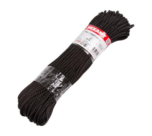 Шнур с сердечником 7 мм 50 м черный  77-1751-1  REXANT