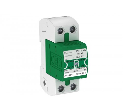 Устройства защиты от импульсных перенапряжений УЗИП для силовых сетей 1 пол. (Класс I), 255 В (MC 50-B-OS)  5096851  OBO Bettermann