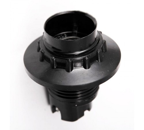 Патрон с кольцом карболитовый Е14 черный (50 шт), стикер на изделии, Пкб14-04-К11  EPK21-04-01-K01  IEK