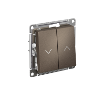 AtlasDesign Мокко Выключатель 2-клавишный Жалюзи, 10А, механизм  ATN000619  SE