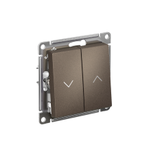 AtlasDesign Мокко Выключатель 2-клавишный Жалюзи, 10А, механизм  ATN000619  SE