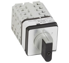 Переключатель на 2 направления - с положением ''0'', 45° - PR 21 - 4П - 8 контактов - крепление на дверце  027443  Legrand