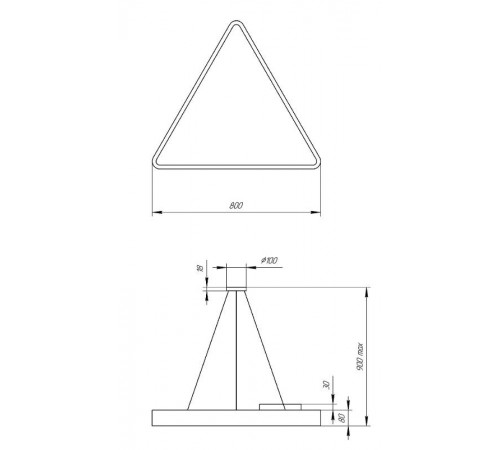 Светильник светодиодный Geometria Delta SPO-152-B-40K-048 48Вт 4000К 3500Лм IP40 800*800*80 черный подвесной  Б0050577  ЭРА