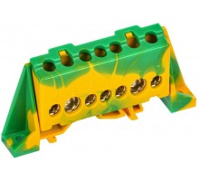 TEKFOR Шина PE "земля" в комбинированном DIN-изоляторе "Стойка" 8х12-7-ЖЗ  TF-NN20-07-DP-K52  IEK