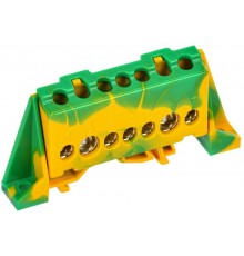 TEKFOR Шина PE "земля" в комбинированном DIN-изоляторе "Стойка" 8х12-7-ЖЗ  TF-NN20-07-DP-K52  IEK