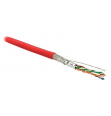 SFUTP4-C6-P26-IN-LSZH-RD-500 (500 м) Кабель витая пара, экранир. SF/UTP, категория 6, 4 пары(26 AWG), многожил. (patch) LSZH  445051  Hyperline