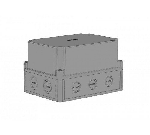 КР2802-913 Коробка КР2802-913 ПК поликорбанат,серый цвет корпуса и крышки,крышка высокая,DIN-рейка РП1  КР2802-913  HEGEL