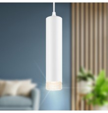 Светильник подвесной (подвес) PL18 WH/CL MR16 GU10 потолочный цилиндр белый, прозрачный  Б0058481  ЭРА