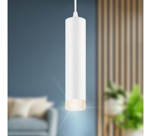 Светильник подвесной (подвес) PL18 WH/CL MR16 GU10 потолочный цилиндр белый, прозрачный  Б0058481  ЭРА