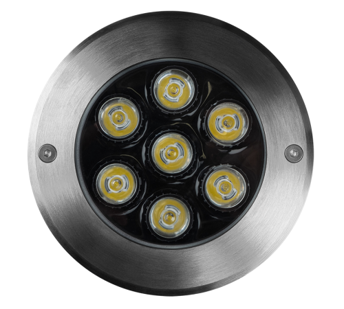 Светильник светодиодный архитектурный ДВУ PGR R130 7w 4000K 30° Сhrome грунтовый встраиваемый IP67  5006607A  Jazzway