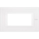 Axolute декоративные накладки прямоугольной формы, Белый, цвет белое стекло, на 4 модуля  HA4804VBB  Legrand