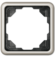 Рамка для вертикальной и горизонтальной установки, 1 пост; металл; платина; CD500  CD581PT  Jung