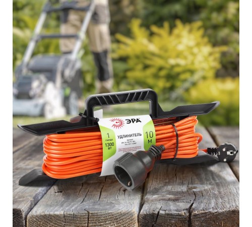 Удлинитель силовой ЭРА UFx-1e-3x0.75-10m-IP44 на рамке c/з 1 гн 10м ПВС 3x0.75  Б0046825  ЭРА