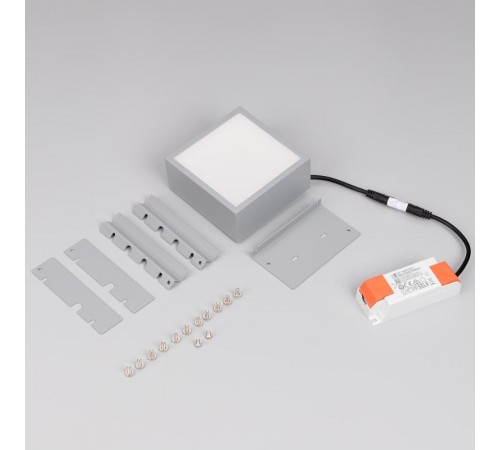 Светильник DL-GRIGLIATO-S90x90-12W Warm3000 (GR, 90 deg, 230) (Arlight, IP40 Металл, 5 лет)  047679  Arlight