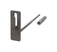 Держатель фасадный для прута 8-10 мм длина 160 мм с дюбелем, стальной крюк   SQ2402-3152  TDM