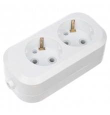 Колодка 2 гнезда с заземлением  11-8702  REXANT