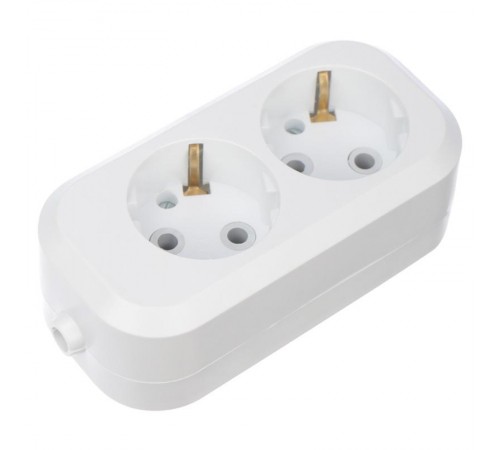 Колодка 2 гнезда с заземлением  11-8702  REXANT