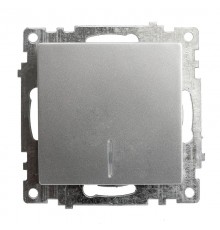 Выключатель 1-клавишный c индикатором (механизм), 250В, 10А, серия Катрин, серебро, GLS10-7101-03  39577  STEKKER