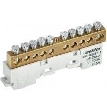 TEKFOR Шина L "фаза" неизолированная на универсальном держателе 8х12-10-Ср  TF-NN20-10-DL-K03  IEK