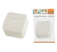 Розетка TФ (RJ-11) открытой установки IP20, сл. кость "Дача" Народная  SQ1824-0025  TDM