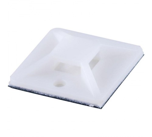 Площадка самоклеющаяся 20*20 мм, под хомуты, белый (25шт в упак)  32934  STEKKER