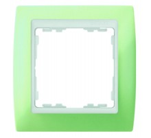 Simon 82 Рамка декоративная, 1 пост, S82, зеленый-белый  82611-65  Simon