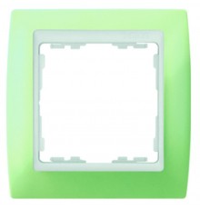 Simon 82 Рамка декоративная, 4 поста, S82, зеленый-белый  82641-65  Simon