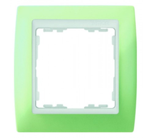 Simon 82 Рамка декоративная, 4 поста, S82, зеленый-белый  82641-65  Simon