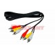 Шнур 3 RCA - 3 RCA, длина 1,5 метра, черный  17-0202  REXANT