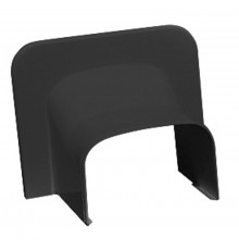 Прямой ввод в стену (черный)  ПВС-74х55-Ч  Рувинил