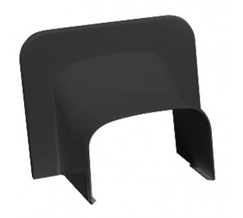 Прямой ввод в стену (черный)  ПВС-74х55-Ч  Рувинил