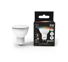 Лампа светодиодная Smart MR16 6W GU10 RGBW+dim 1/10/100  101106406  Gauss