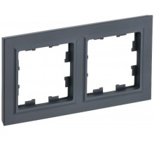 BRITE Рамка 2-ая РУ-2-БрГ графит  BR-M22-K53  IEK