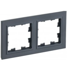 BRITE Рамка 2-ая РУ-2-БрГ графит  BR-M22-K53  IEK