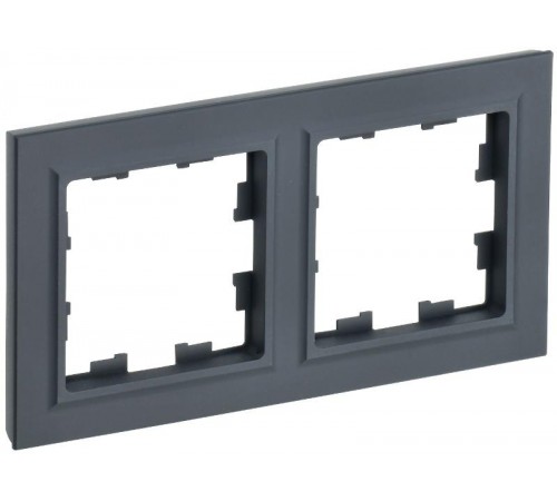 BRITE Рамка 2-ая РУ-2-БрГ графит  BR-M22-K53  IEK
