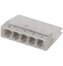 Аксессуары для клемм NO-224-37 ЭРА Клемма СМК компактная с пастой серии 245, 5 отверстий, 0,5-2,5 м  Б0043955  ЭРА
