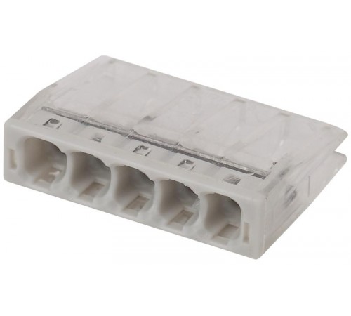 Аксессуары для клемм NO-224-37 ЭРА Клемма СМК компактная с пастой серии 245, 5 отверстий, 0,5-2,5 м  Б0043955  ЭРА