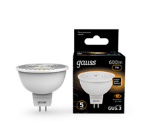 Лампа светодиодная LED 7Вт GU5.3 220В 2700К MR16  101505107  Gauss