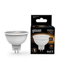 Лампа светодиодная LED 7Вт GU5.3 220В 2700К MR16  101505107  Gauss