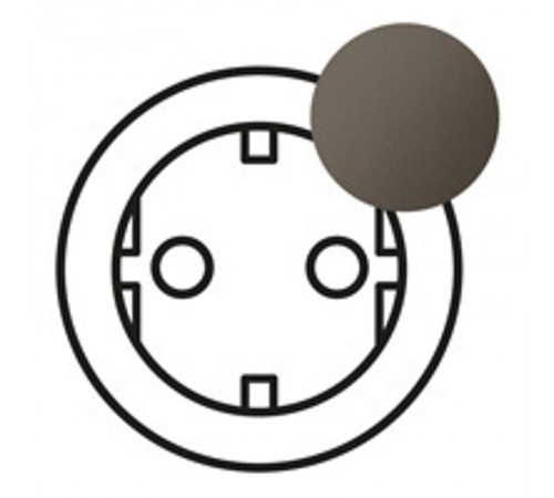 Celiane Графит Накладка розетки с/з, для винт и безвинт зажимов (мех. 67153, 67161)  067931  Legrand